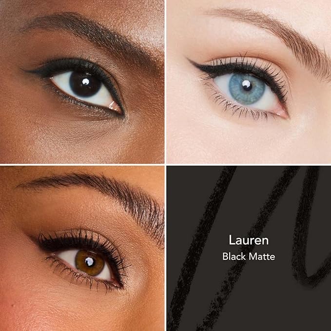 Thrive Causemetics Infinity Waterproof Eyeliner Pencil, Built In Sharpener & Smudge Tip, Long Lasting, Smudge Proof, Hyaluronic Acid & Shea Butter, Vegan & Cruelty Free, Lauren (Black Matte)