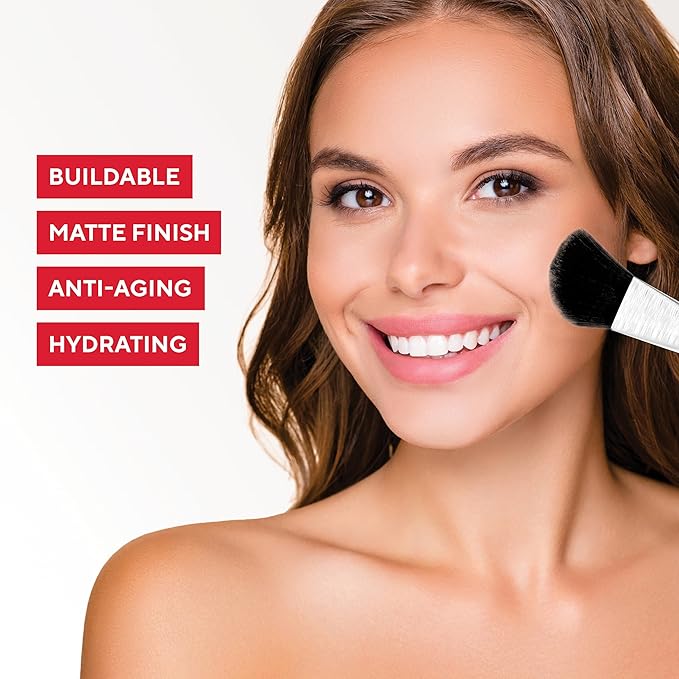 MIRABELLA - Invincible for All Pure Press Foundation, HD-Finish Pressed Powder, Buildable Mineral Pressed Powder Compact with Jojoba & Triglyceride, Age-Defying Makeup for All Skin Types, Fair F5