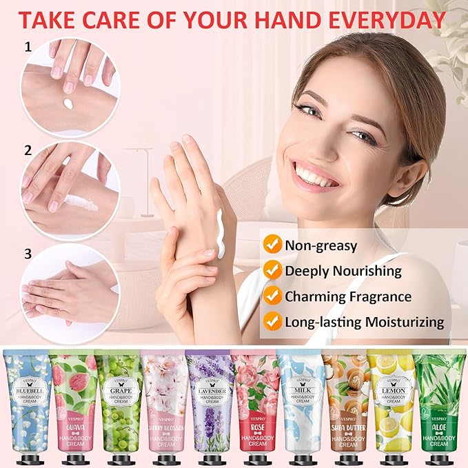210 Pack Moisturizing Hand Cream Gifts Set For Women, Hand Lotion Travel Size for Dry Cracked Hands, Bulk Fragrance Hand Lotion for Mom Gifts, Bridal Shower Favors, Bridesmaid Gifts, Thank You Gifts