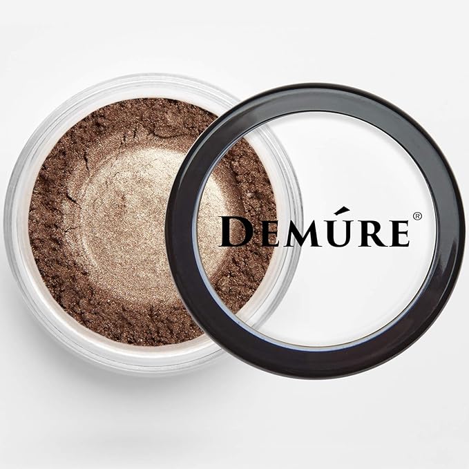 Demure Mineral Make Up (Brownstone Sparkle) Shimmer Eyeshadow, Loose Powder, Glitter Eyeshadow, Eye Makeup, Professional Makeup