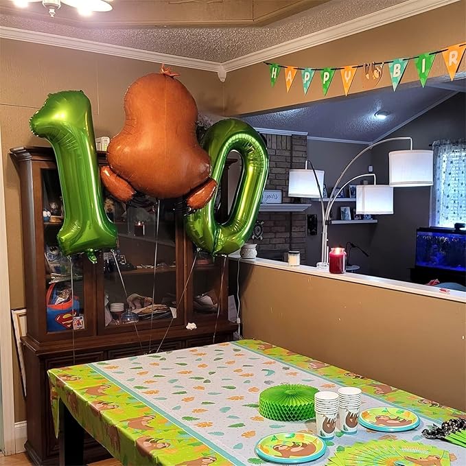 40 Inch Green Foil Balloon Number 8, Giant Self Inflating Number Balloons 0-9 for Men Women, Digital 8 Helium Balloons Set for Girls Boys 8th Jungle Birthday Anniversary Party Decorations Supplies