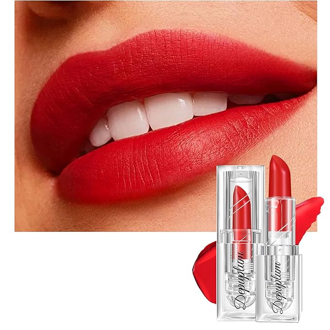 Halloween Red Lipstick Matte Body Painting Stick for Women Waterproof Long Lasting Lip Stick Gothic Zombie Vampire Cosplay Cruelty Free Lipstick, DU-Red