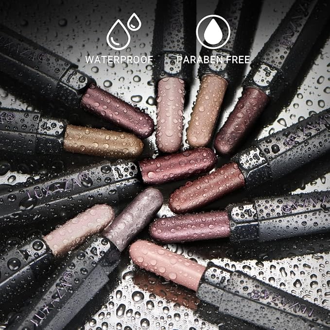 10PCS Eyeshadow Stick,Shimmer And Neutral Champagne Pink Metallic Eye Shadow sticks,Cream Eyeshadow Pencil Crayon with Smudge-proof & Waterproof,Eye Brightener Stick