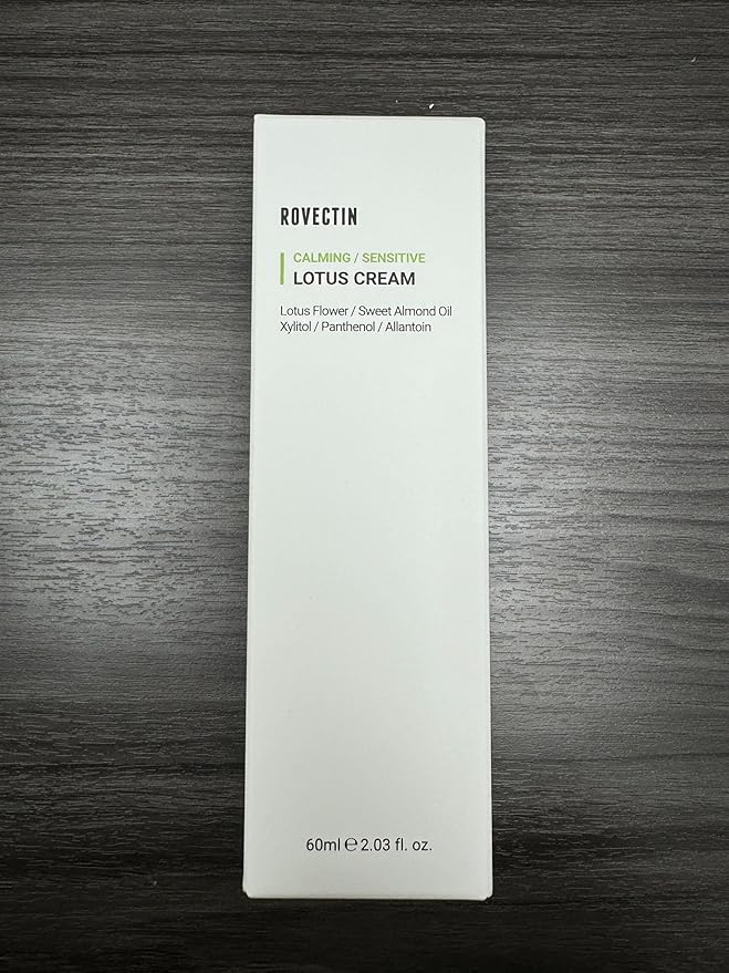 ROVECTIN Calming Lotus Water Cream (2.1 fl.oz, 60ml) Moisturizer + Aqua Cleansing Gel (5.9 fl. oz, 175ml) pH| Bundle [2 Pack]