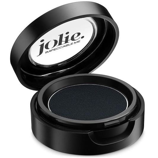 Jolie Cosmetics Powder Pressed Matte Eyeshadows - Cruelty Free, Vegan, Single Pan Eyeshadow 1.48g Smokey Eyes (Blackest Black)