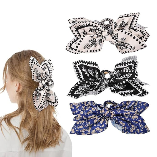 Bow Claw Clips Bow Hair Clips 3PC Big Hair Bows for Women Butterfly Styling Large Hair Clips for Thick Hair for Girls Hair Accessories for Teen