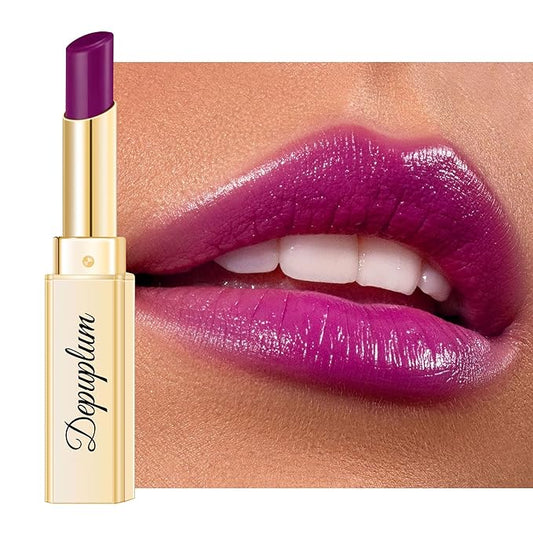 Purple Lipstick for Women Hydrate Glossy Lipstick Moisture Lip Gloss Sheer-Medium Coverage Shine Tinted Lip Balm for Dry Lips, DM90 Purple
