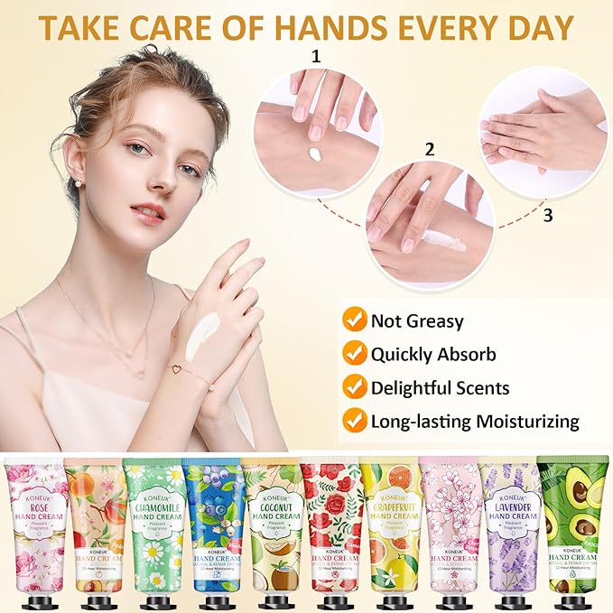 240 Pack Hand Cream Set For Women, Mom Gifts, Bridesmaid Gifts, Birthday Gifts, Small Gifts and Bridal Shower Gifts for Guests, Bulk Moisturizing Hand Lotion Travel Size for Dry Cracked Hands
