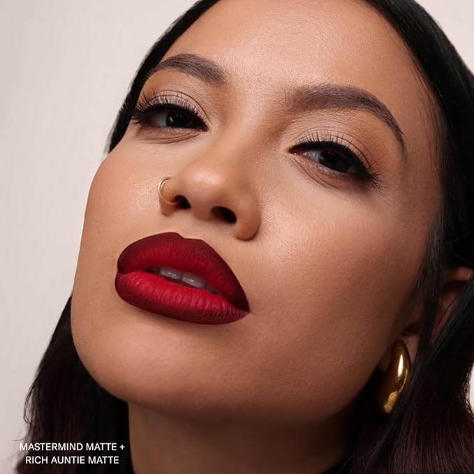 The Lip Bar - Nonstop Liquid Matte Lipstick, Rich Auntie (Deep Berry) - High Pigment - One Swipe - Long Lasting - Jojoba Oil & Vitamin E - Vegan & Cruelty Free - Makeup & Cosmetics - .24 fl oz