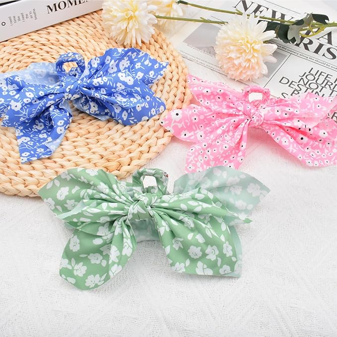 Bow Claw Clips Bow Hair Clips 3PC Big Hair Bows for Women Butterfly Styling Large Hair Clips for Thick Hair for Girls Hair Accessories for Teen