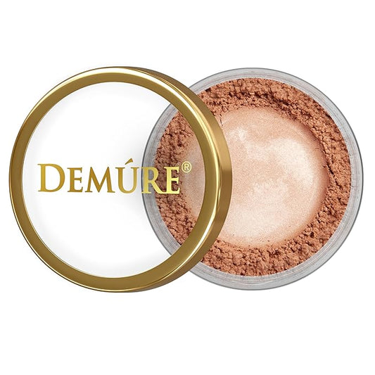 Demure Mineral Make Up (Bronze Peach) Shimmer Eyeshadow, Loose Powder, Glitter Eyeshadow, Eye Makeup, Professional Makeup
