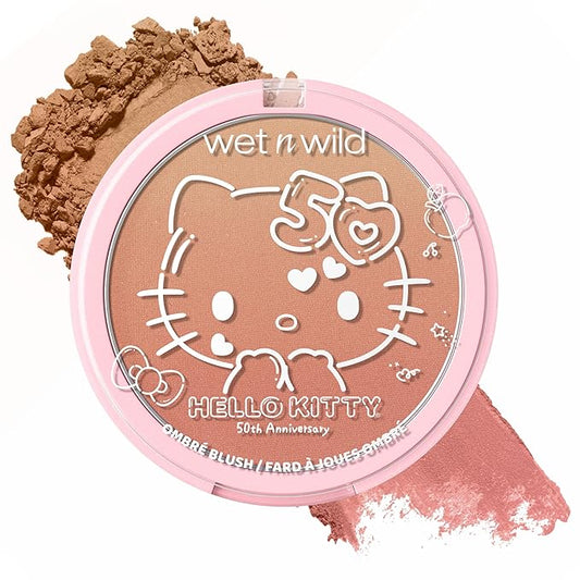 wet n wild Hello Kitty Ombre Blush, Buildable, Blendable Customizable Color, New Gradient Formula, Cruelty-Free & Vegan - Mellow Cloud