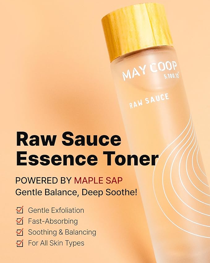 MAY COOP Moisture Essence Toner – Korean Hydrating & Nourishing Skincare for Dry Sensitive Skin with Wildcrafted Centella Asiatica, Rice Water & Birch Bark – Fast-Absorbing Texture – 5.07 fl. oz.