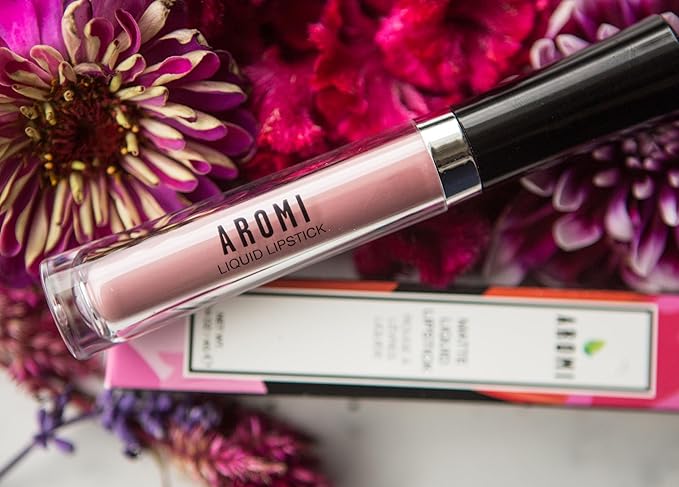 Aromi Sand Nude Matte Liquid Lipstick | Light, Peachy Nude Lip Color, Long Lasting and Smear Proof Lipstick, Handmade, Vegan and Cruelty-free Beauty