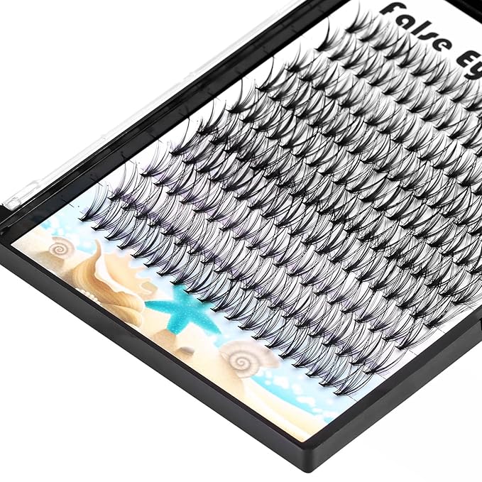 20D Cluster Eyelashes Mixed10-12-14mm/11-13-15mm/12-14-16mm/16-18-20mm Individual False Eyelashes Thickness 0.07mm D Curl Makeup Volume Eye Lashes 200 PCS (11-13-15mm)