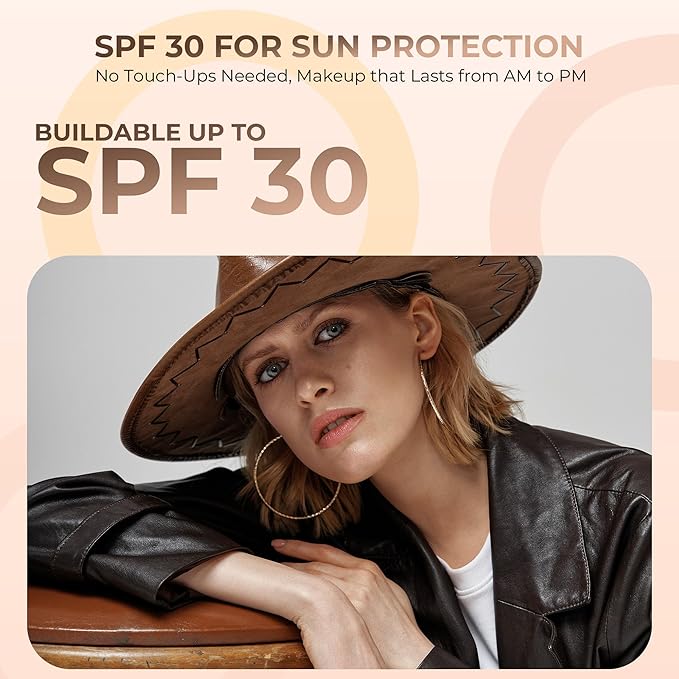 Beige Shade Foundation (30g Full Size Sifter Jar) Matte Mineral Makeup Loose Powder Foundation – Full Coverage, Natural Finish, Noncomedogenic, SPF 30