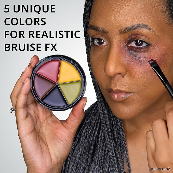 Mehron Makeup PRO FX Bruise Wheel | 5 Color Wheel for Special Effects & Movies | Bruise Makeup Kit | SFX Paint | Halloween Special Effects