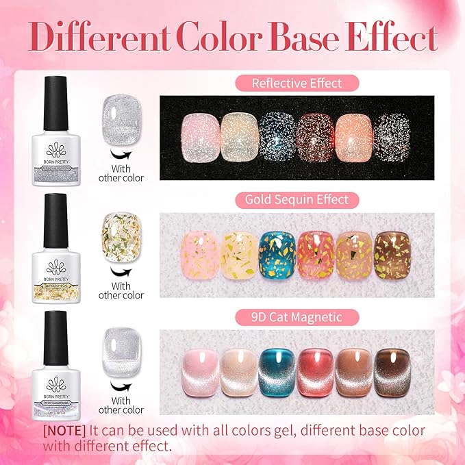 Born Pretty Jelly Gel Nail Polish Sheer Clear Nude Pink Red Brown Gel Polish Set Transparent Translucent Gel Polish with Glossy Matte Top Coat Base Gel Manicure Christmas Day Gifts 39PCS