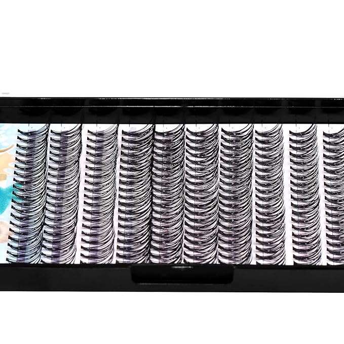 20D Cluster Eyelashes Mixed10-12-14mm/11-13-15mm/12-14-16mm/16-18-20mm Individual False Eyelashes Thickness 0.07mm D Curl Makeup Volume Eye Lashes 200 PCS (11-13-15mm)
