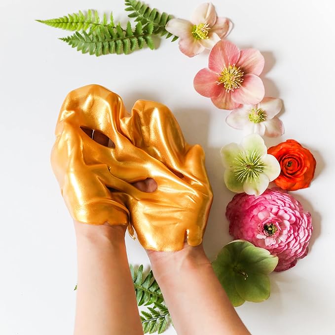 Doppeltree Gold Facial Mask - Premium Hydrogel Sheet Face Masks for Skin Care & Beauty, Hydrating & Anti Aging - Facemask with Collagen, Hyaluronic Acid & 24k Nano Gold