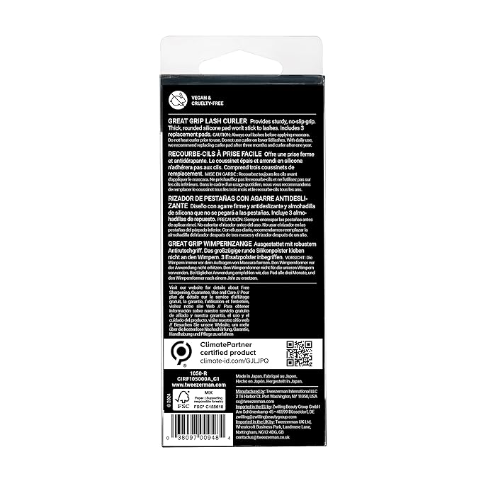 Tweezerman Onyx Great Grip Eyelash Curler Model No. 050-R