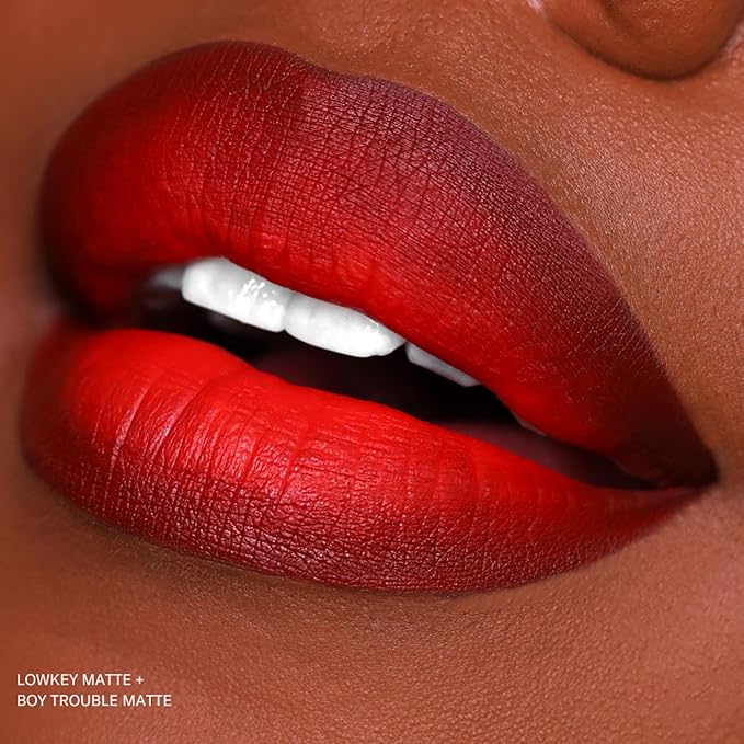 The Lip Bar - Nonstop Liquid Matte Lipstick, Boy Trouble (Red-Orange) - High Pigment - One Swipe - Long Lasting - Jojoba Oil & Vitamin E - Vegan & Cruelty Free - Makeup & Cosmetics - .24 fl oz