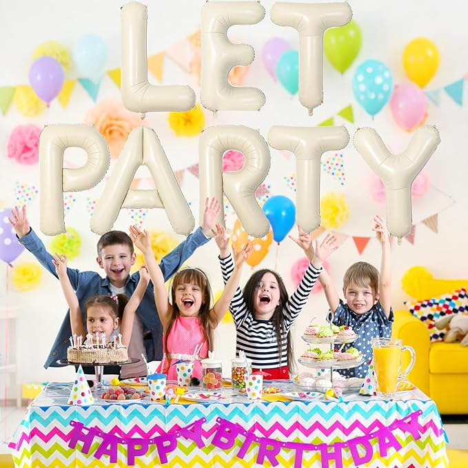 40 Inch Letter Balloons U, Big Custom A-Z Alphabet Foil Name Balloon Cream White, Self Inflating Beige Customize Helium Balloon Letters U for Women Girls Birthday Bride Baby Shower Party Decorations