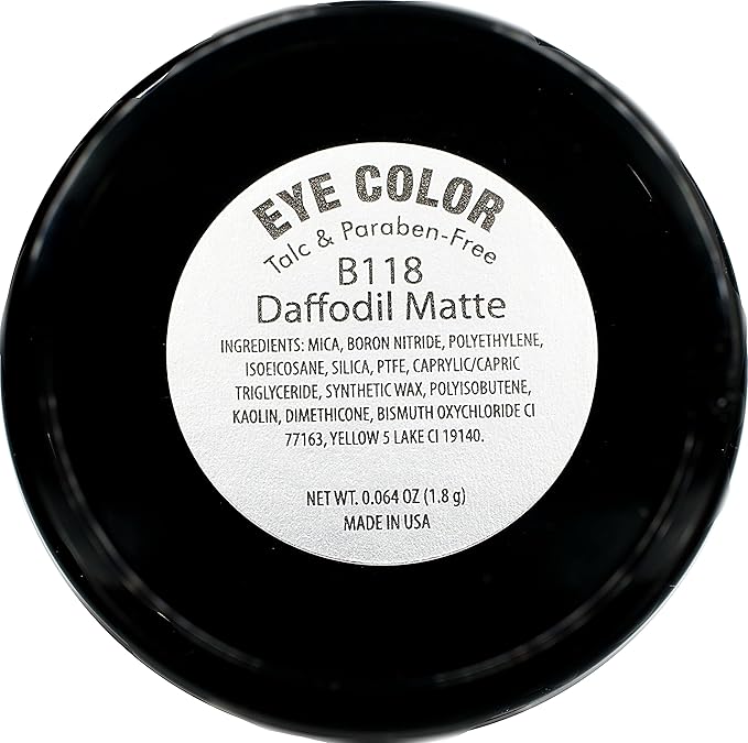 Daffodil Matte Muted Yellow Gold Soft Pressed Powder Single Vegan Eyeshadow; Talc, Paraben & Cruelty Free