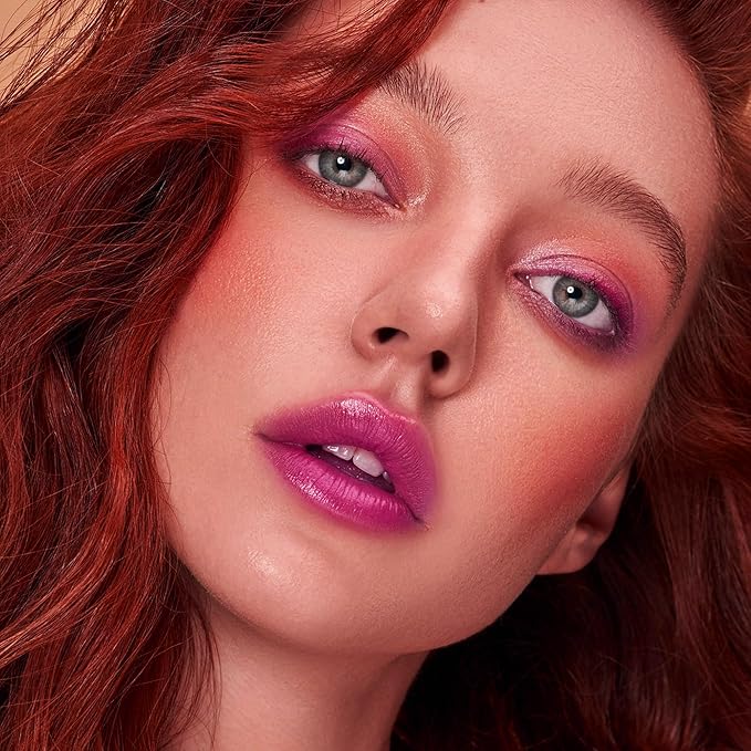 Purple Lipstick for Women Hydrate Lipstick Glossy Moisture Lip Gloss Sheer-Medium Coverage Long Lasting Lipsticks for Dry Lips, DM92 Purplish Red