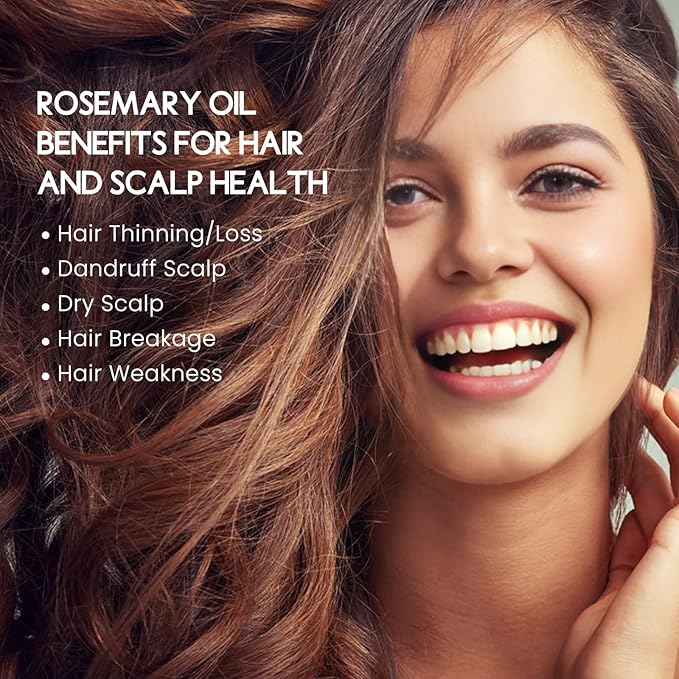 Rosemary Oil for Hair Growth - 100% Natural Aromatherapy Oil for Beauty DIY Home Care - 100% Pure Rosemary Essential Oil 4 Oz