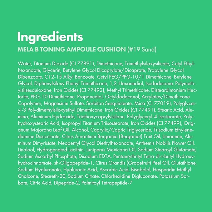 Easydew Mela B Toning Ampoule Cushion - 3-in-1 Age-Defying Sun Shield Full Coverage Cushion Foundation with Niacinamide & Hyaluron-Vital C - Face Makeup Korean Skin Care 0.45 oz (#19 Sand)