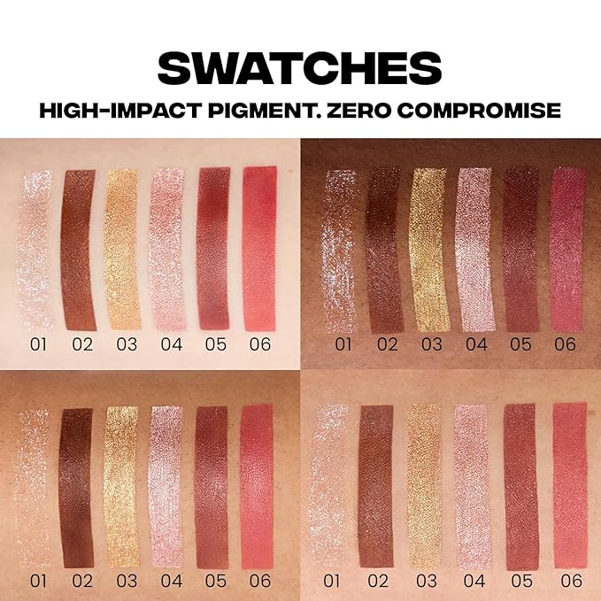 Sacheu Liquid Eyeshadow STAY-N Longwear Eye Makeup — Buildable Highly Pigmented & Blendable Eye Shadow Cream in Matte & Shimmer Finishes, Candy Dipp’d