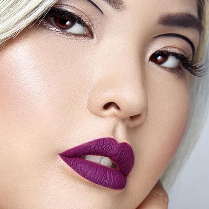 The Lip Bar - Nonstop Liquid Matte Lipstick, Prima Donna (Fuchsia Purple) - High Pigment - One Swipe - Long Lasting - Jojoba Oil & Vitamin E - Vegan & Cruelty Free - Makeup & Cosmetics - .24 fl oz