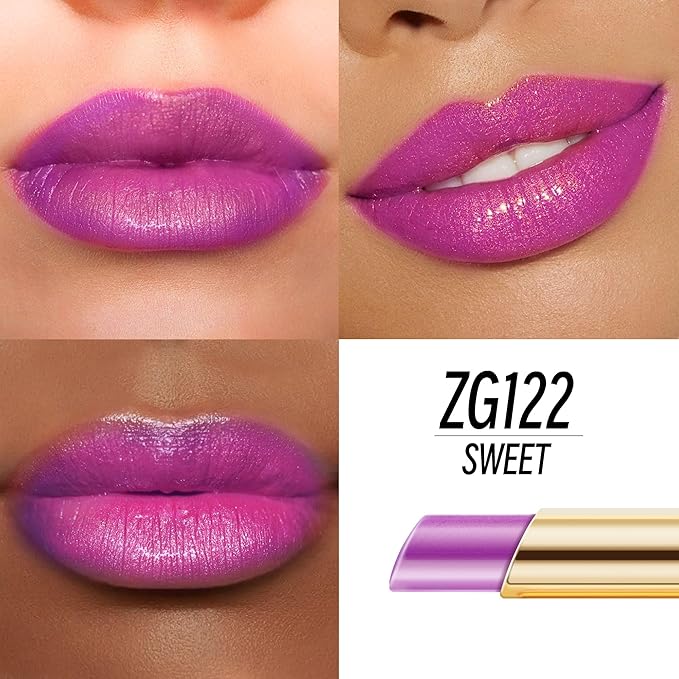 Purple Lipstick Moisturizing for Women Shimmer Tinted Lip Balm Hydrate Nourish Lip Gloss Vegan& Cruelty Free Lip Makeup, ZG122 Sweet