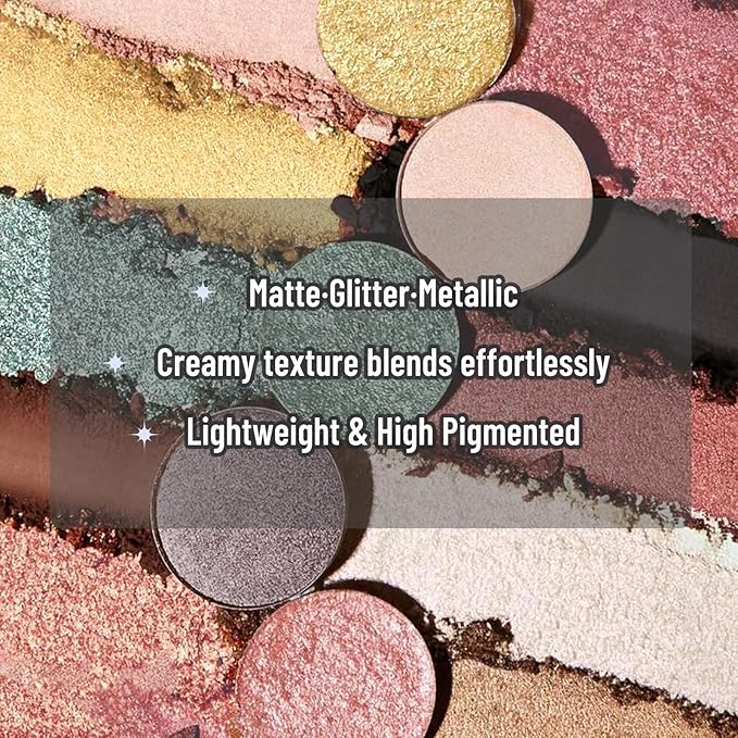 UCANBE 30 Color Eyeshadow Makeup Palette – Dark, Earthy & Bold Tones Eye Shadow with Matte Glitter Metallic Finishes– Highly Pigmented, Long-Lasting Make Up Pallet for Smoky, Glam, and Everyday Looks