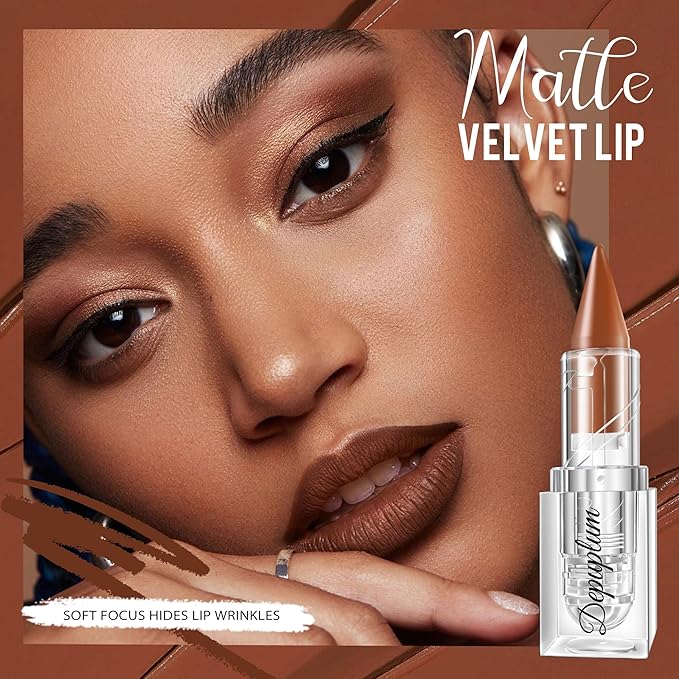 Nude Lipstick Gradient Matte Lipsticks Lip Liner Combo Set for Women Waterproof Long Lasting Lip Stick Pencil Cream Lip Liner and Lipstick Combo Makeup, E1