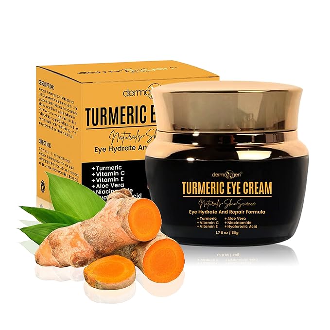 Vitamin C + Turmeric Eye Cream for Dark Circles & Puffiness - Hydrating & Moisturizing Under Eye Cream for Fine Lines & Bags - Reduce Dark Spots and Wrinkles for a Fresh Look - 1.7 FL OZ