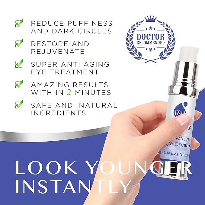 TEREZ & HONOR Anti-Aging Rapid Reduction Under-Eye Cream, Visibly and Instantly Reduces Wrinkles, Dark Circles and Eye Bags in 120 Seconds, Hydrates & Lifts Skin Rapid