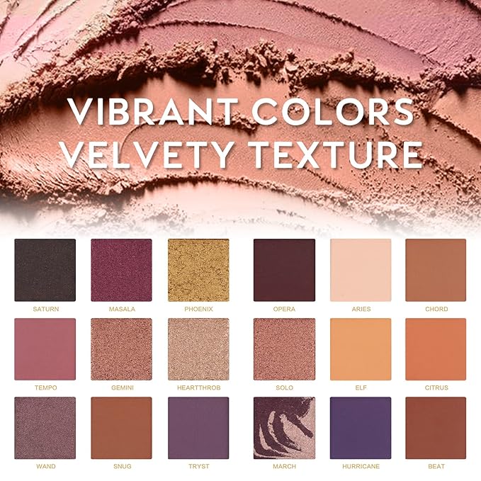 Shimmer Matte Makeup Eyeshadow Palette Professional 18 Colors High Pigmented Warm Neutral Metallic Blendable Creamy Eye Shadow Pallet Set