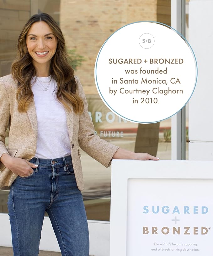 SUGARED + BRONZED Sunless Tanning Glow Drops – Customizable Self-Tanner for Face & Body, Natural Glow, Clean Formula, Streak-Free, Lightweight, Travel-Friendly, Suits All Skin Types (1 Fl Oz)