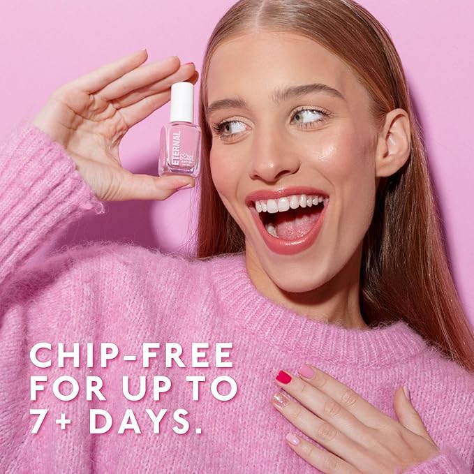 Eternal Glitter Nail Polish Set for Women (PINKY PROMISE) - Light Pink Nail Polish Set for Girls | Quick Dry & Long Lasting Nail Polish Kit for Home DIY Mani Pedi | Made in USA, 13.5mL (Set of 4)