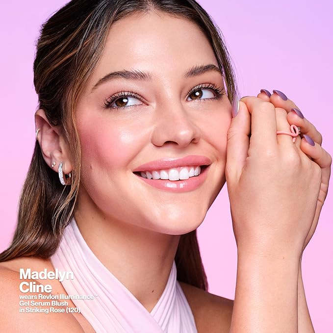 Revlon Illuminance Gel Serum Blush, Visibly Plump Cheeks, Dewy Finish and Hydrates All Day, 140 Brilliant Berry, 0.37 fl oz.