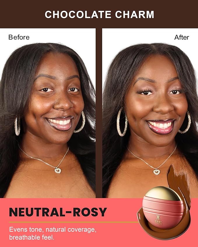 Konfident Glow Skin Tint – Chocolate Charm Hydrating Oil-Free Glass-Skin Foundation, Buildable Light-to-Medium Coverage, 30 ml – Inclusive Clean Makeup for Radiant Confidence