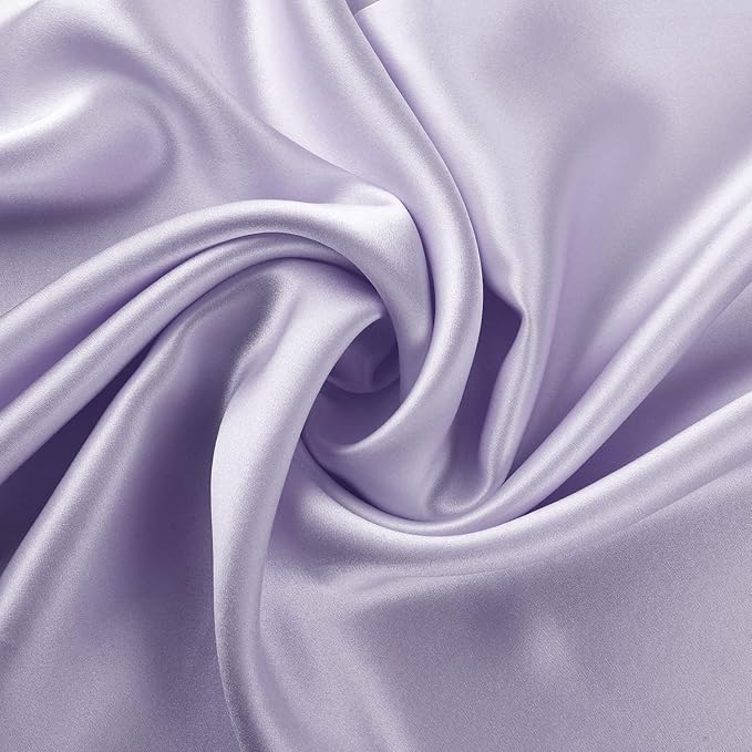 ALASKA BEAR Silk Pillowcase for Hair and Skin, Set of 2 Pure Genuine 22 Momme Mulberry Silk Pillow Cases King Size for Bliss Sleep Better Than Poly Satin, Zipper Closure(2pc, Lavender)