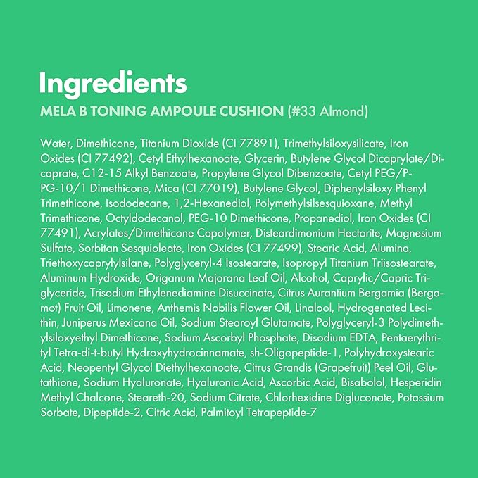 Easydew Mela B Toning Ampoule Cushion Refill - 3-in-1 Age-Defying Sun Shield Full Coverage Cushion Foundation with Niacinamide & Hyaluron-Vital C - Face Makeup Korean Skin Care 0.45 oz (#33 Almond)