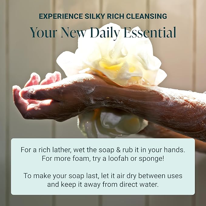 The Bubble Factory Handmade Natural Bath & Body Soap Bar, Vegan, All-Natural, Palm Oil Free, Made in USA with Shea Butter + Essential Oils, Eucalyptus, 3 Bars