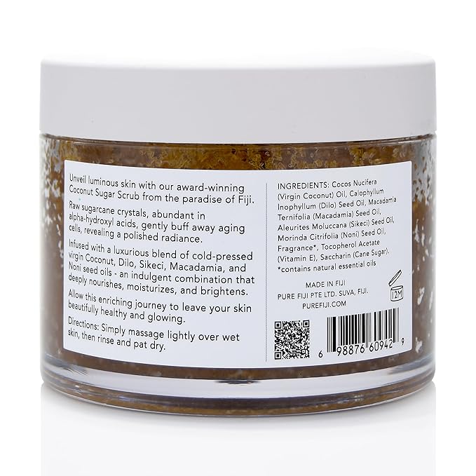 Pure Fiji Coconut Sugar Body Scrub, Noni (10.14 Oz /300ml)