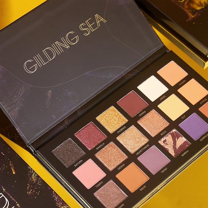 Shimmer Matte Makeup Eyeshadow Palette Professional 18 Colors High Pigmented Warm Neutral Metallic Blendable Creamy Eye Shadow Pallet Set