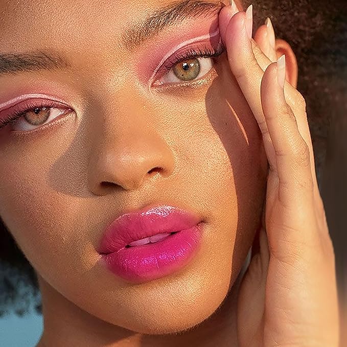 Pink Lipstick for Women Hydrate Glossy Lipstick Moisture Lip Gloss Sheer-Medium Coverage Hot Pink Shine Tinted Lip Balm for Dry Lips, DM89 Hot Pink