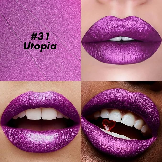 FOCALLURE Ultra Chic Lipstick,Rich Vitamin E Lip Crayon,Lightweight Color without Drying or Fading,Long Lasting Lips Makeup,#31 Utopia